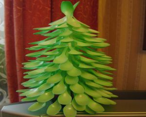 Vánoční řemesla z plastových lžící 7