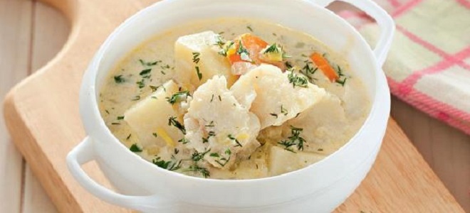 Супа са главом лососа и кремом