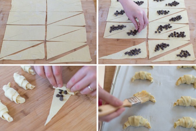 Jak zrobić croissanty z ciasta francuskiego prostokąta