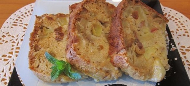 jablkový muffin v chleba