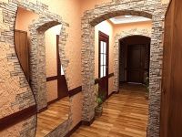 Okrasitev koridorja z dekorativnim kamnom 8