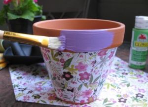 decoupage flower pots5