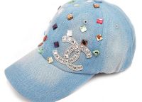 denimowe czapki z kryształami2