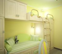 8. Дизайн на едностаен апартамент с детска стая