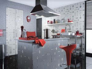 2. Oblikovanje sten v kuhinji