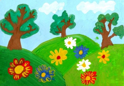 rysunek wiosna dla dzieci 4