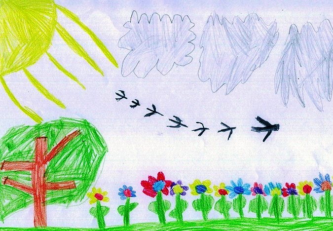 цртање пролећа за децу 5