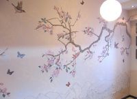 Сакура дрво црта на зиду -2