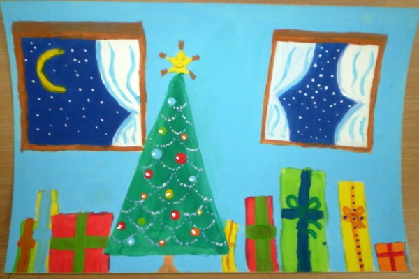 Цртежи на тему Божића