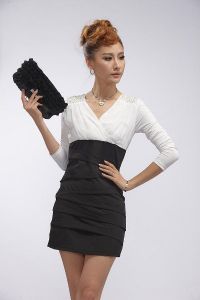 biała czarna sukienka 8
