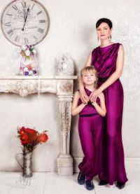 Obleke za mamo in hčerko v istem slogu2