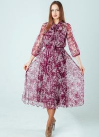 Шифонени рокли за жени 50 години 9