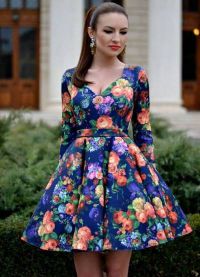 Sukienki z kwiatowym nadrukiem 2016 5