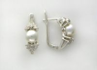 Stříbrné náušnice s perlami 7