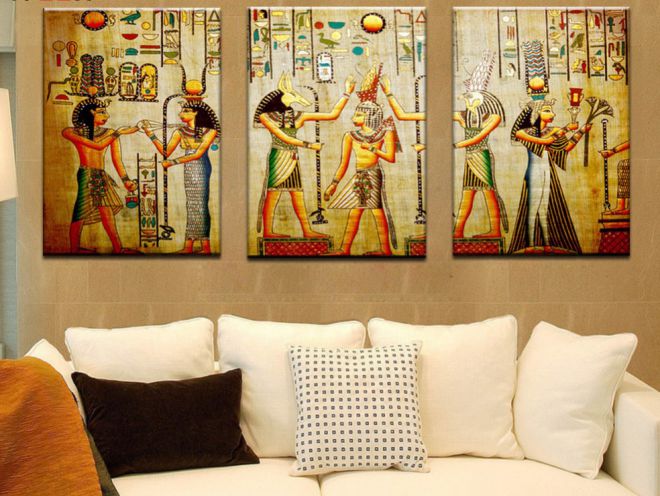 2_Картины в египетском стиле для интерьера_фото