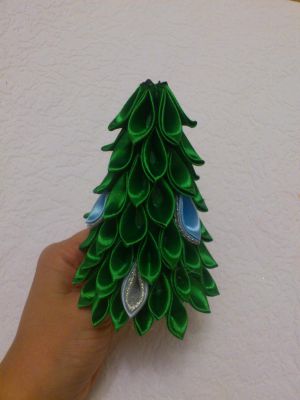 Božični drevo kanzashi master razred 9
