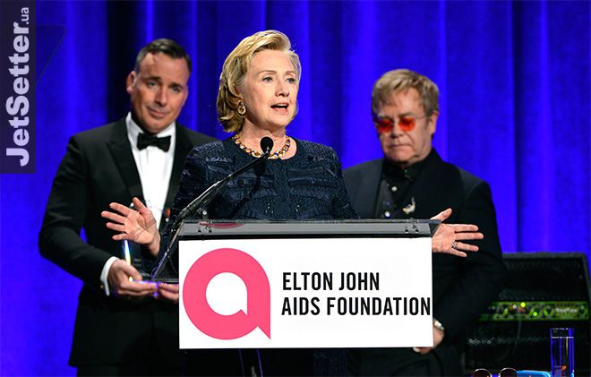 Речь Клинтон на награждении  Elton John AIDS Foundation