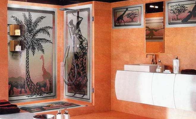 łazienka w stylu etno