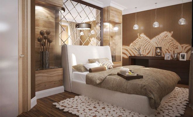 Sypialnia w stylu afrykańskiego safari
