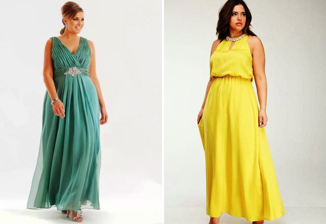stylové večerní šaty pro obézní ženy