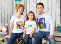T-shirty rodzinne dla trzech osób