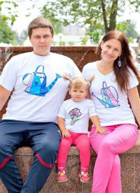 T-shirty rodzinne dla trzech osób