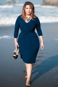 Modne sukienki dla otyłych kobiet 10