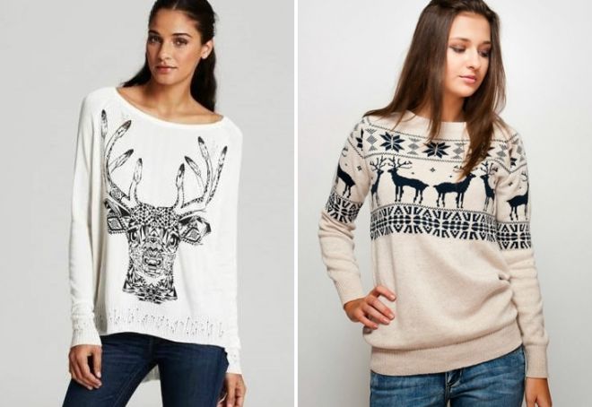 Żeński sweter z jeleniami 12