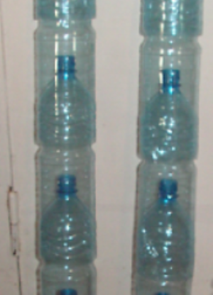 Ограда от пластмасови бутилки със собствените си ръце2