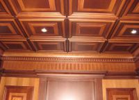 dokončení stropů s dřevěnými panely 1