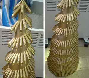 Коледни елхи, изработени от необичайни материали - творчески идеи10