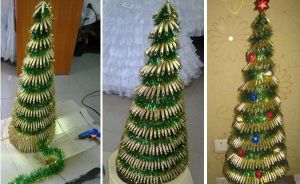 Božična drevesa iz nenavadnih materialov - ustvarjalne ideje11