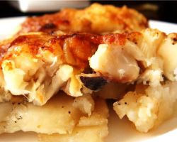 рецепта на риба, изпечена с картофи