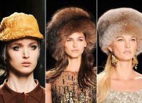 Кожени шапки на жените зимата 2015 2016 4