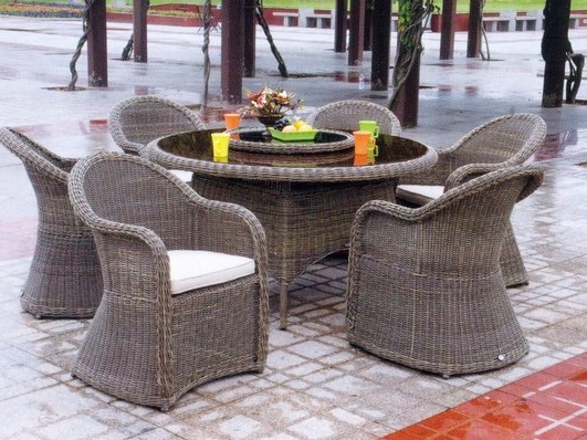 Мебели за градината, изработени от изкуствен ратан8