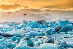 Ледниковая лагуна Йёкюльсаурлоун - зимой