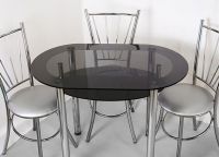staklo ovalni kuhinjski stol4