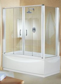 Стъклени плъзгащи завеси за баня8