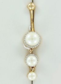 biżuteria piercing złota z pępka 2