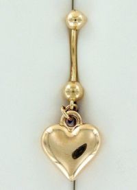 biżuteria piercing złota z pępka 4