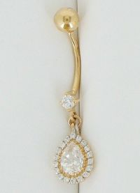 biżuteria piercing złota z pępkiem 7