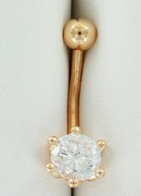 biżuteria piercing złota z pępka 8