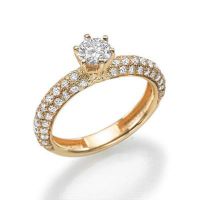 zlatni prsten s dijamantom 1
