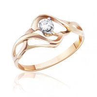 златен пръстен с диамант 2