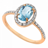 златни прстен са дијамантом 8