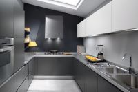 7. Siva barva v notranjosti kuhinje