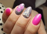 szary różowy manicure 7