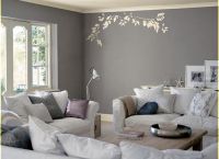 design obývacího pokoje se šedou tapetou 7