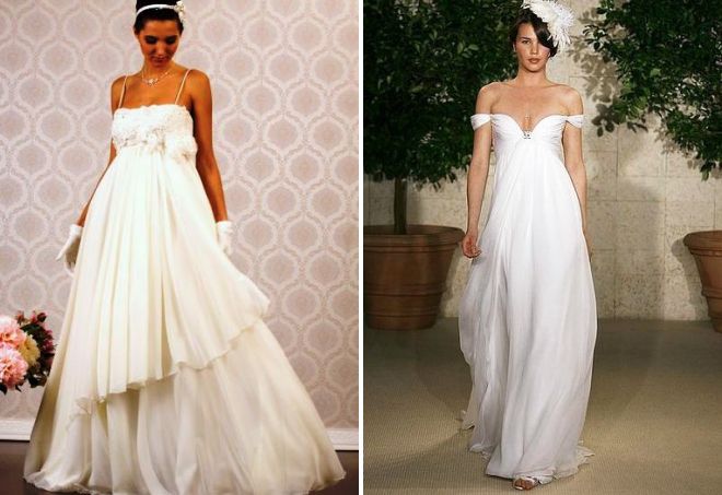 krásné svatební šaty v řeckém stylu