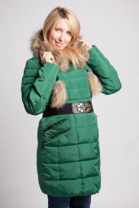 Zelena jakna s krznom lisica 4